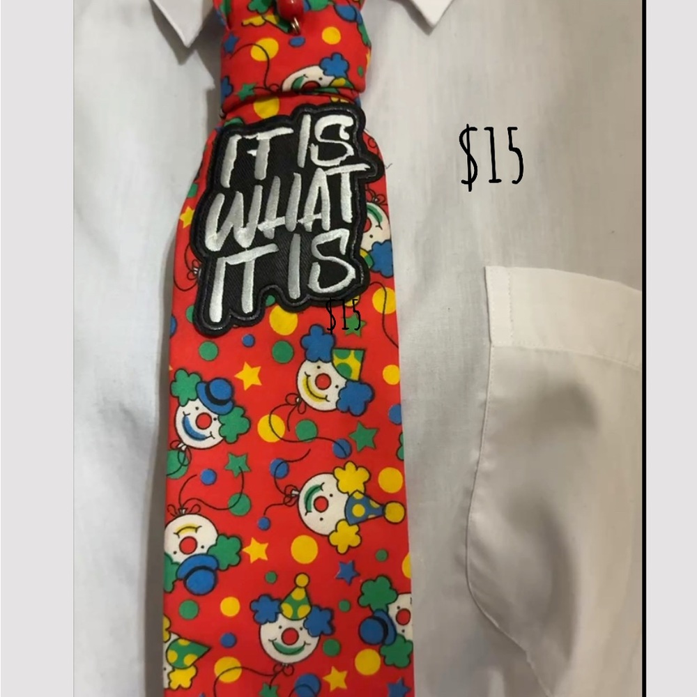 Colorful Clown Pattern Adult Tie